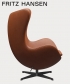 Egg leather 5 GRACE legendarny fotel Fritz Hansen