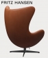 Egg leather 5 GRACE legendarny fotel Fritz Hansen