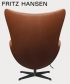 Egg leather 5 GRACE legendarny fotel Fritz Hansen