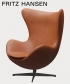 Egg leather 5 GRACE legendarny fotel Fritz Hansen