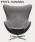 Egg leather 5 EMBRACE legendarny fotel Fritz Hansen