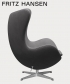 Egg leather 5 EMBRACE legendarny fotel Fritz Hansen