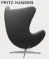 Egg leather 5 EMBRACE legendarny fotel Fritz Hansen