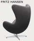 Egg leather 5 EMBRACE legendarny fotel Fritz Hansen