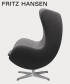 Egg leather 5 EMBRACE legendarny fotel Fritz Hansen