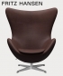 Egg leather 5 EMBRACE legendarny fotel Fritz Hansen