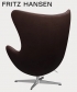 Egg leather 5 EMBRACE legendarny fotel Fritz Hansen