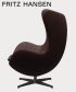 Egg leather 5 EMBRACE legendarny fotel Fritz Hansen