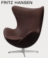 Egg leather 5 EMBRACE legendarny fotel Fritz Hansen