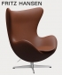 Egg leather 4 legendarny fotel Fritz Hansen