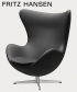 Egg leather 3 legendarny fotel Fritz Hansen