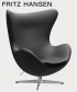 Egg leather 3 legendarny fotel Fritz Hansen