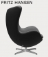 Egg leather 3 legendarny fotel Fritz Hansen