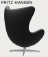 Egg leather 3 legendarny fotel Fritz Hansen