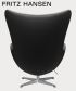 Egg leather 3 legendarny fotel Fritz Hansen