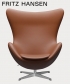 Egg leather 3 legendarny fotel Fritz Hansen