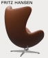 Egg leather 3 legendarny fotel Fritz Hansen