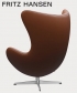 Egg leather 3 legendarny fotel Fritz Hansen