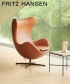 Egg leather 5 GRACE legendarny fotel Fritz Hansen