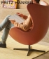 Egg leather 5 GRACE legendarny fotel Fritz Hansen