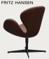 Swan lounge chair leather ekskluzywny fotel Fritz Hansen