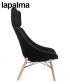 Auki wooden legs high fotel włoski Lapalma