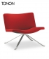 Wave Lounge elegancki minimalistyczny fotel obrotowy Tonon