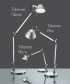 Tolomeo Micro złota | Artemide | design Michele De Lucchi i Giancarlo Fassina.