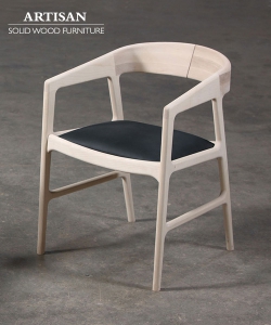 Tesa krzesło Soft designerskie krzesło drewniane z tapicerowanym lub skórzanym siedziskiem | Artisan | Design Spichlerz