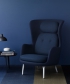 Ro fotel designer selection niebieski | Fritz Hansen | design Jaime Hayon