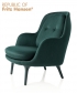 Fri fotel ciemno zielony (Balder 982) | Fritz Hansen | design Jaime Hayon