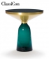 Bell Side Table szklany stolik kawowy zielony | ClassiCon