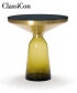Bell Side Table szklany stolik kawowy żółty | ClassiCon