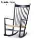 Wegner J16 Rocking Chair ponadczasowy fotel bujany Fredericia