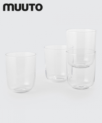 Skandynawskie szklanki Corky Tall szklanki (4 sztuki) szare | Muuto