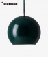 Topan VP6 ciemno zielona skandynawska lampa wisząca | &Tradition | design Verner Panton