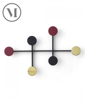 Afteroom Hanger Color czarny / mosiądz designerski skandynawski wieszak na ubrania