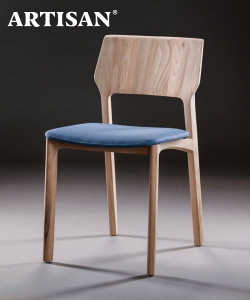 Fin Soft designerskie krzesło drewniane z tapicerowanym siedziskiem | Artisan | Design Spichlerz