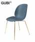 Beetle Chair Blue Grey / mosiądz skandynawskie krzesło designerskie | Gubi | GamFratesi | Design Spichlerz