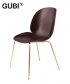 Beetle Chair Dark Pink / mosiądz skandynawskie krzesło designerskie | Gubi | GamFratesi | Design Spichlerz