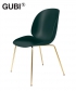 Beetle Chair Green / mosiądz skandynawskie krzesło designerskie | Gubi | GamFratesi | Design Spichlerz