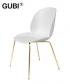 Beetle Chair White / mosiądz skandynawskie krzesło designerskie | Gubi | GamFratesi | Design Spichlerz