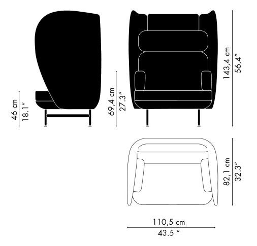 Fritz Hansen JH1001 Plenum fotel Design Spichlerz wymiary