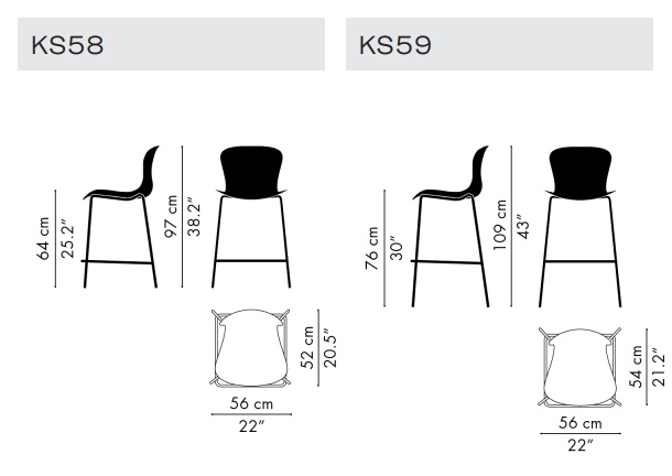 Fritz Hansen KS58 KS 59krzesło barowe NAP wymiary Design Spichlerz