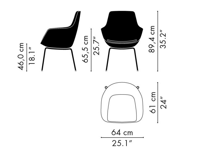 LITTLE GIRAFFE  krzesło 3201 Fritz Hansen Design Spichlerz wymiary