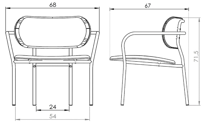 Coco fotel Gubi Design Spichlerz wymiary