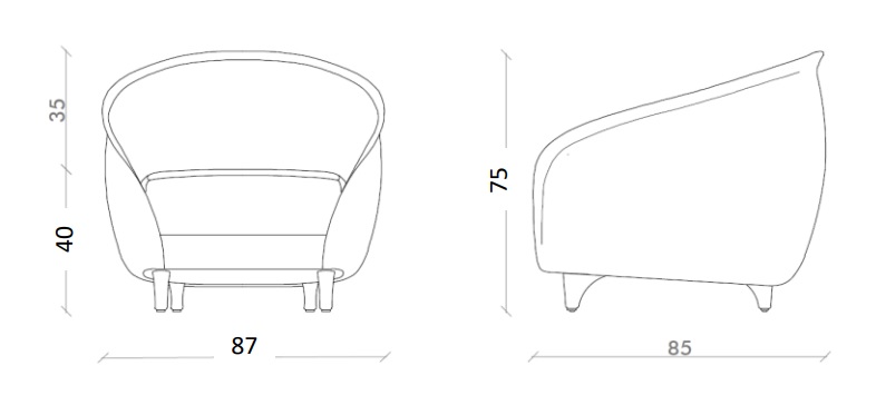 Gubi fotel Revers Design Spichlerz wymiary