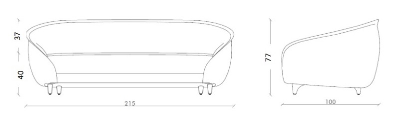 Gubi sofa 215 Revers Design Spichlerz wymiary