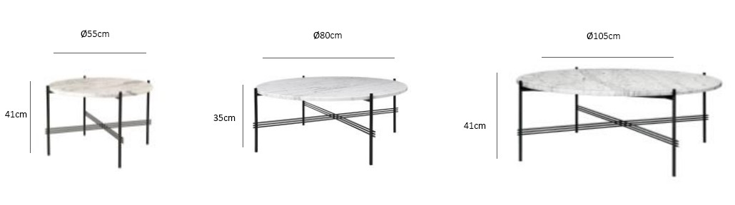 TS Table stolik kawowy Gubi Design Spichlerz wymiary
