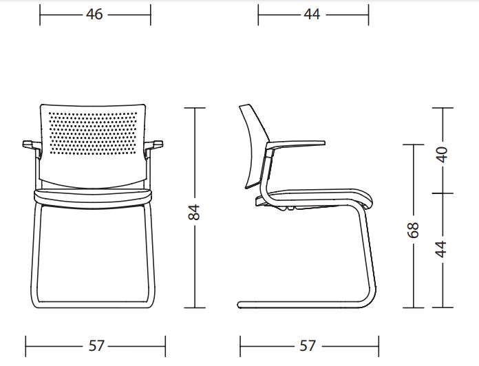Cato krzesło płozy Kloeber Design Spichlerz wymiary